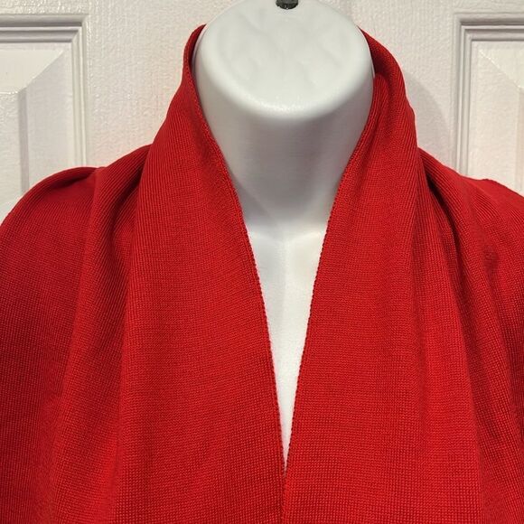 Canada Goose Unisex Red Merino Wool Logo Scarf NWT - Picture 2 of 8